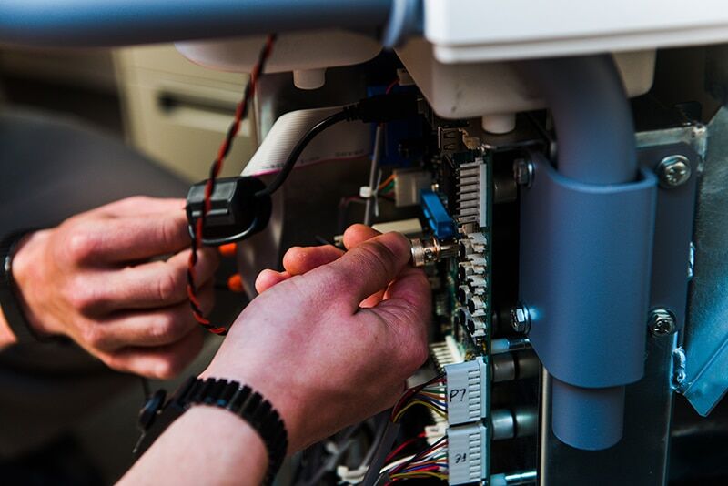 Person working on medical device